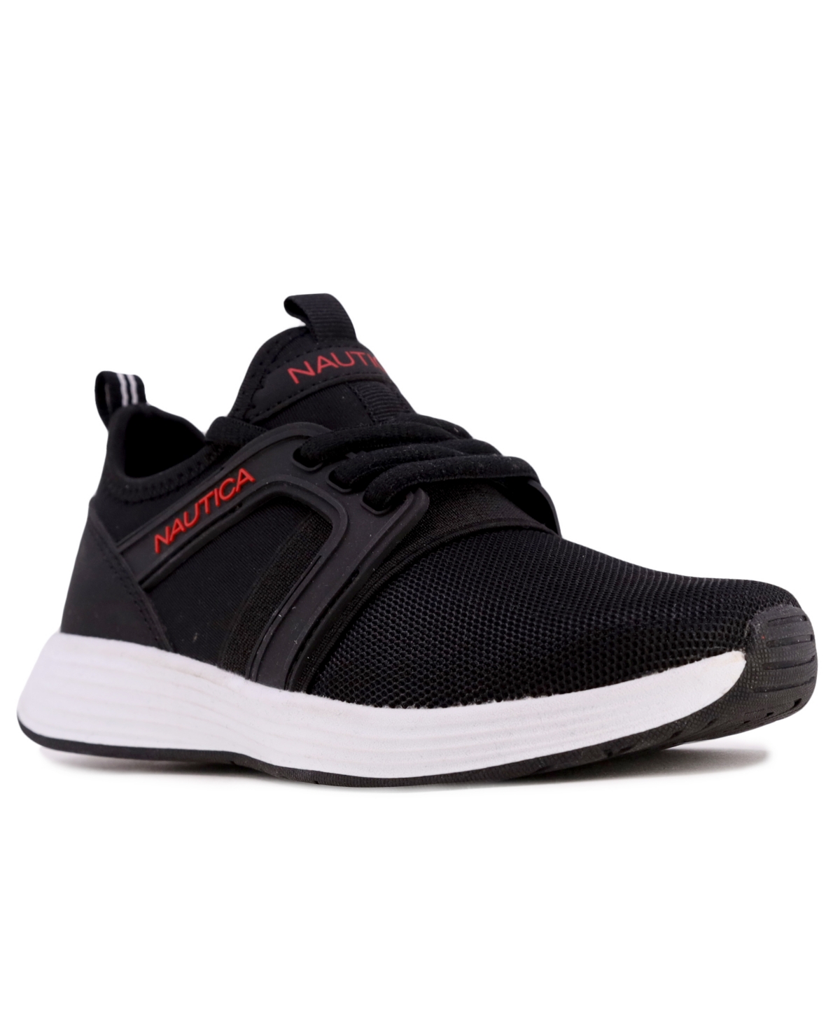 Nautica Little Boys Athletic Sneakers In Black,red Pop