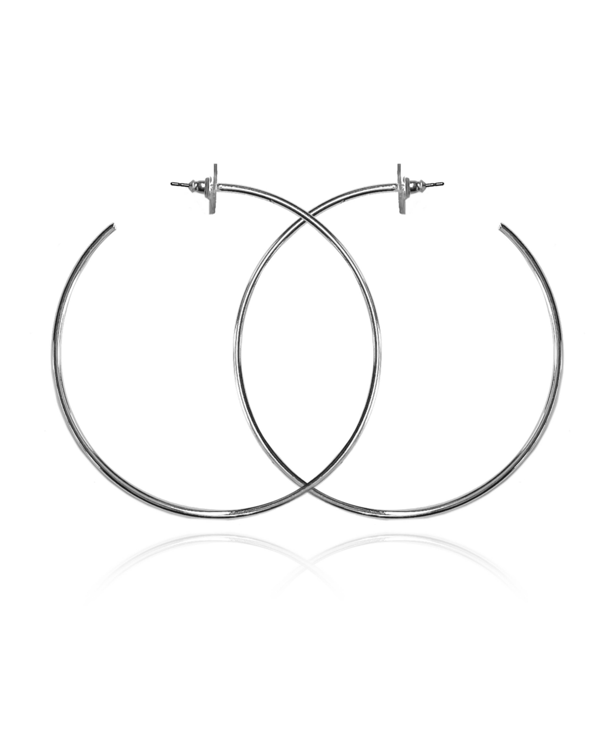 Vince Camuto Drop Hoop Earrings In Silver-tone