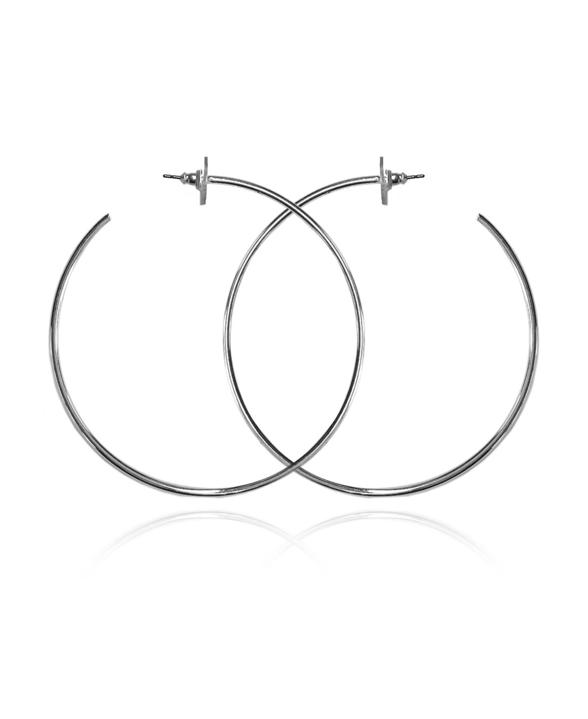 Shop Vince Camuto Drop Hoop Earrings In Silver-tone