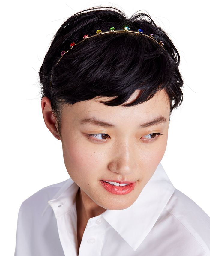 kate spade new york GoldTone Rainbow Crystal Headband Macy's