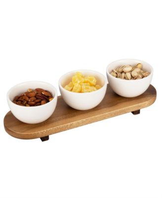 Tray with Condiment Bowls Set, 3 Pieces