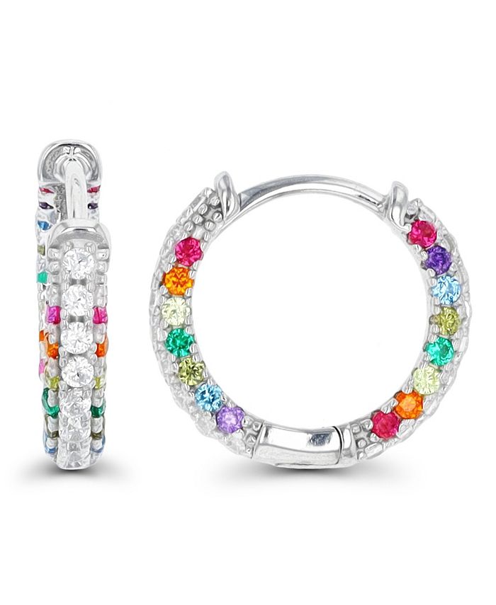 Macys sterling silver hoop earrings clearance