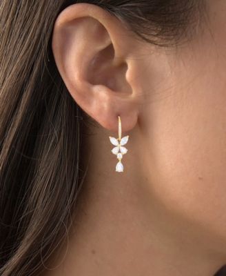 Dangling Earrings in 14K Gold or Rose Gold Plated  or Sterling Silver 