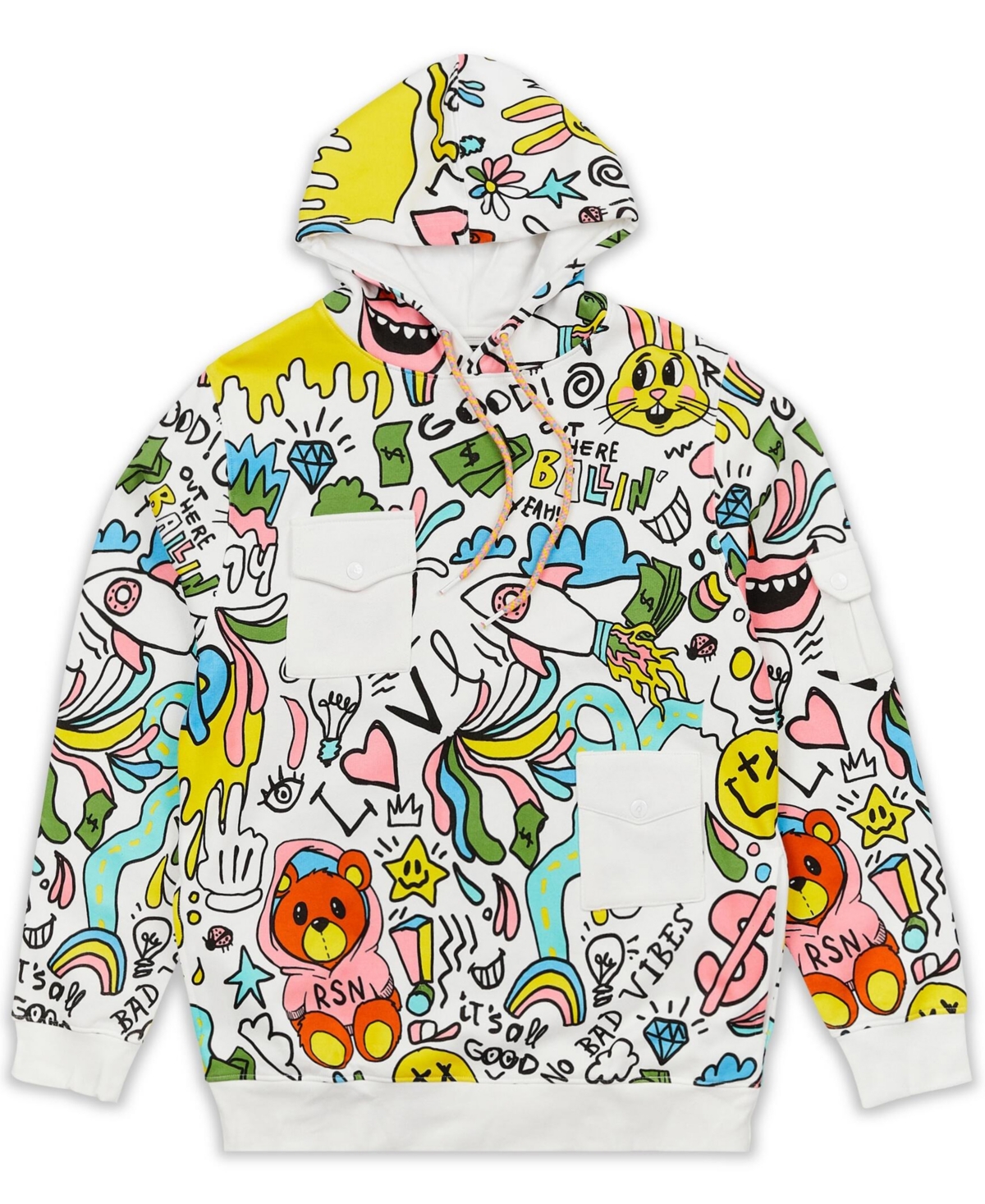 Reason Men's Money Bear Hoodie Sweatshirt In Multi