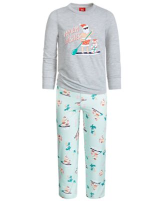 Photo 1 of SIZE 14-16 Matching Kid's Tropical Santa Mix It Family Pajama Set, 