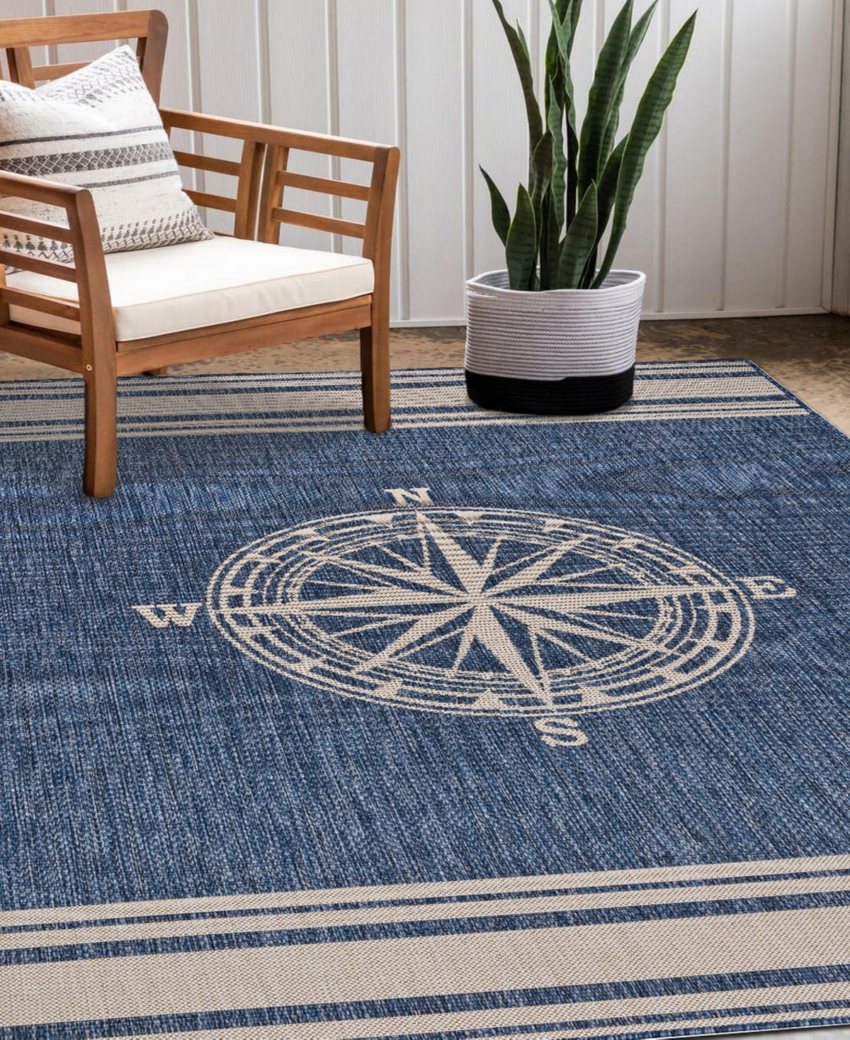 Lr Home Shoreline SRL81871 7' Outdoor Area Rug - Ivory