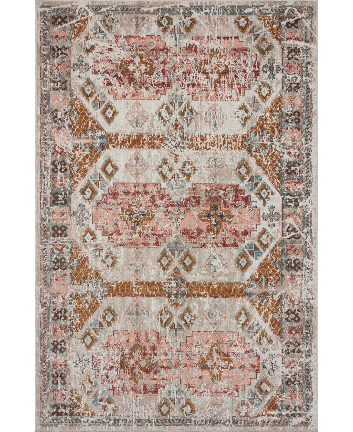 Lr Home Heirloom HRL81475 7'9in x 9'9in Outdoor Area Rug - Cream