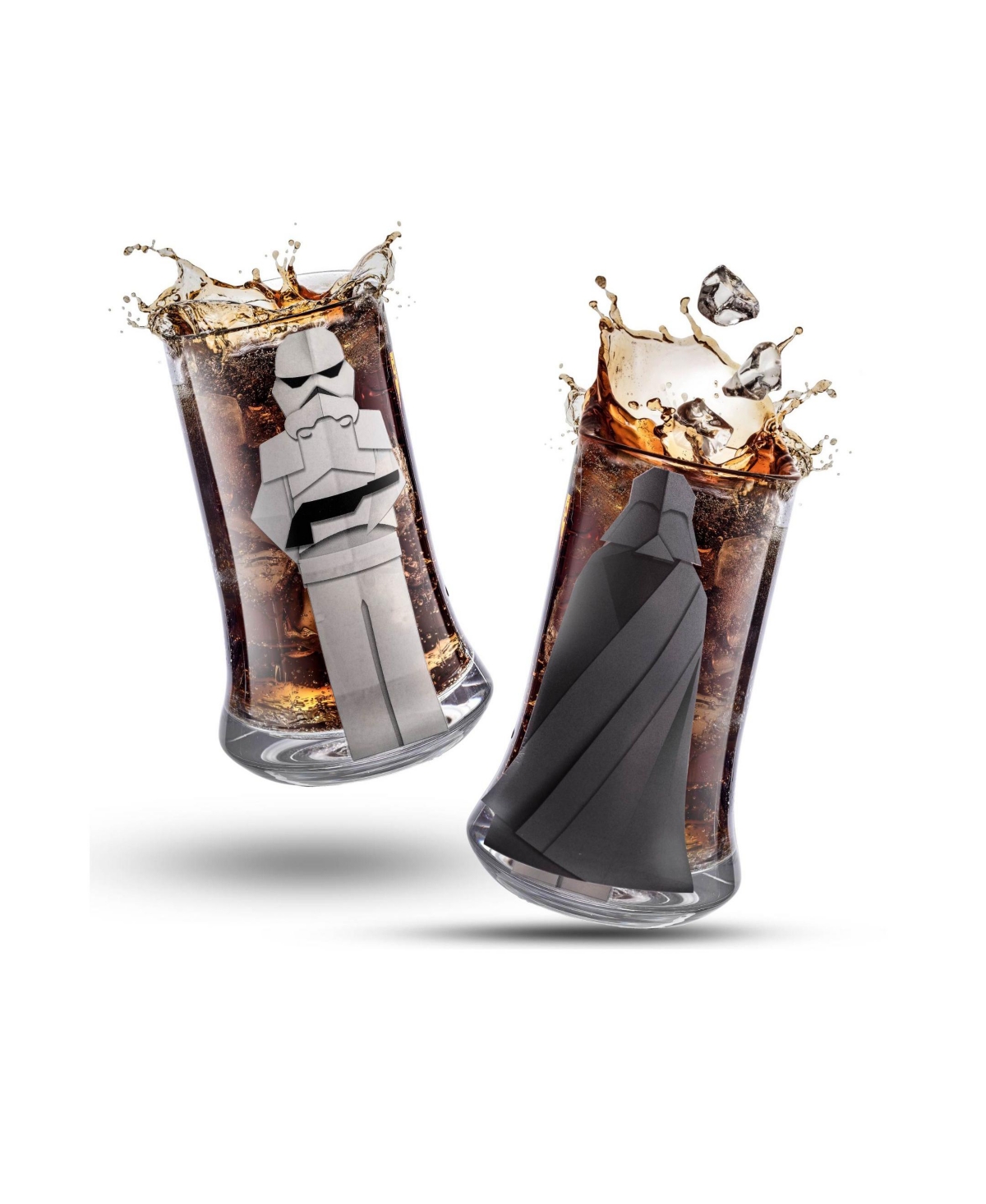 Joyjolt Star Wars Beware Of The Dark Side Drinking Glasses, Set Of 2 In Clear
