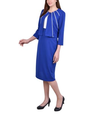 Women's 3/4 Sleeve Two Piece Dress Set