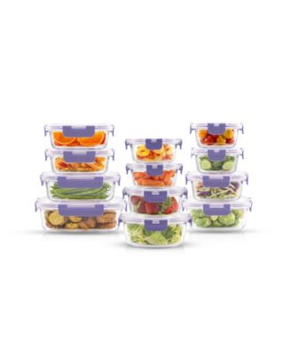 24-Pc. Glass Storage Containers with Lids