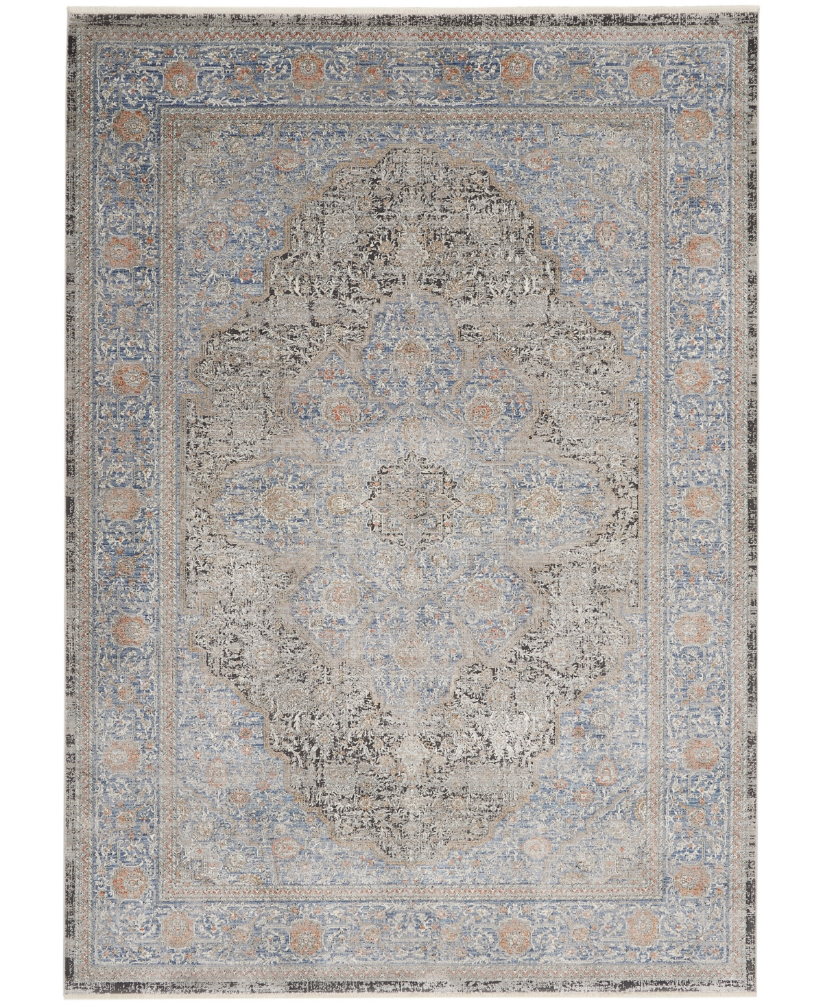 Nourison Starry Nights Stn07 5'3" X 7'3" Area Rug In Blue