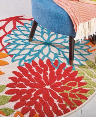 Aloha ALH05 5'3" x 5'3" Round Outdoor Area Rug