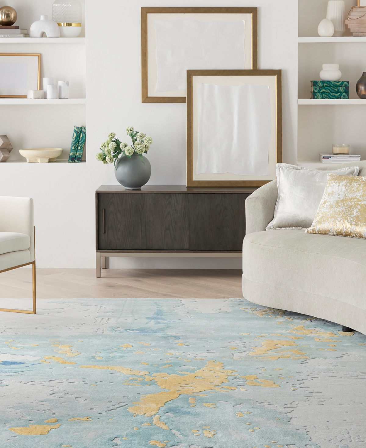 Nourison Home Prismatic PRS26 Area Rug - Gold-Tone