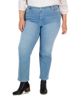 Style & Co Plus Size Mid-Rise Straight Jeans, Created for Macy's - Macy's