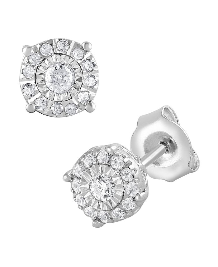 Macy's white gold earrings outlet