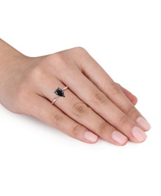 Black Diamond Pear Solitaire Engagement Ring (1 ct. t.w.) in 14k Gold