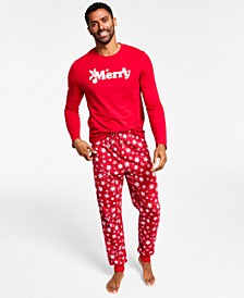 Matching Men's Merry Snowflake Mix It Family Pajama Set, Created for Macy's