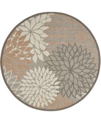 Aloha ALH05 7'10" x 7'10" Round Outdoor Area Rug
