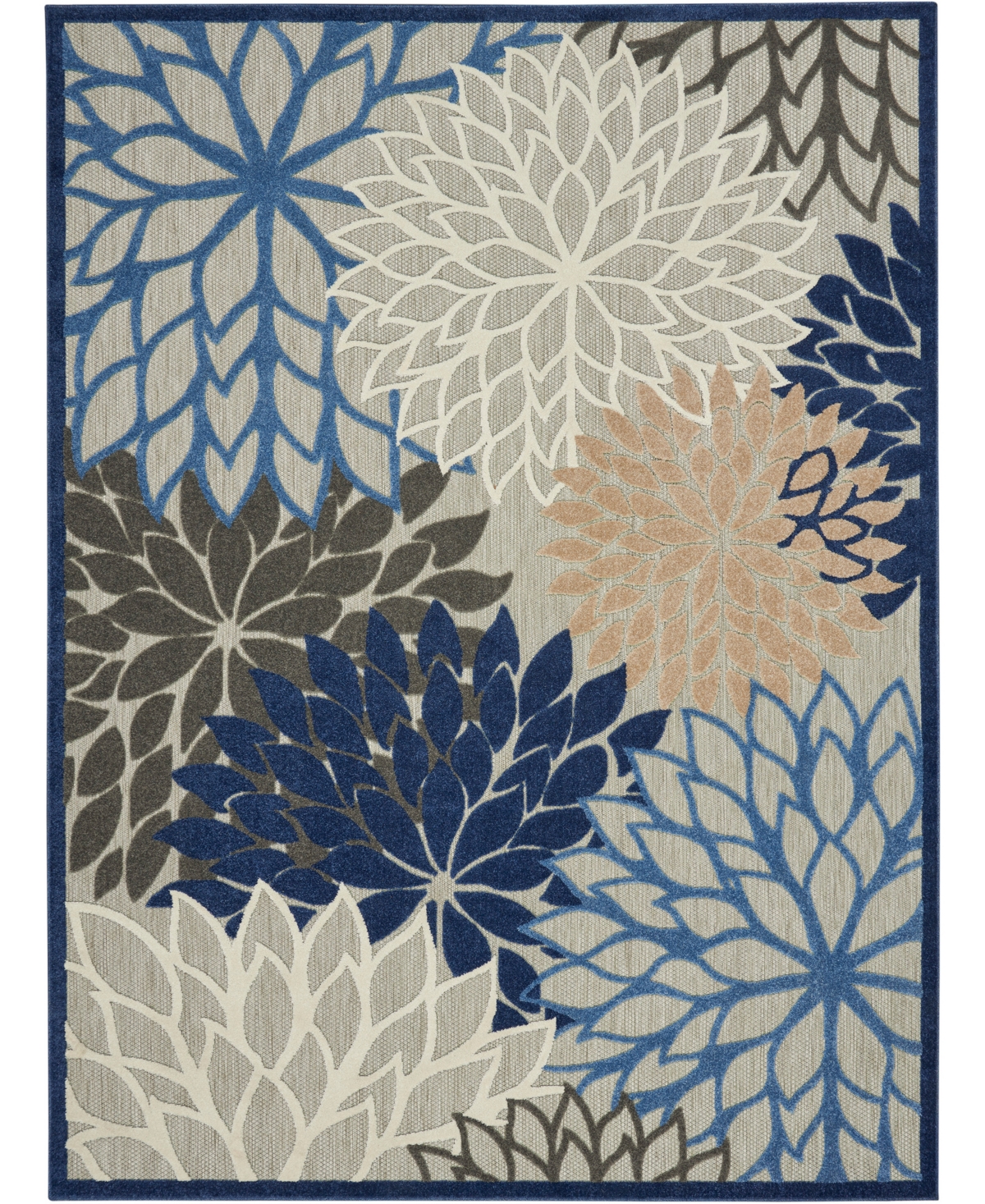 Nourison Home Aloha Alh05 7' X 10' Outdoor Area Rug In Blue,multi