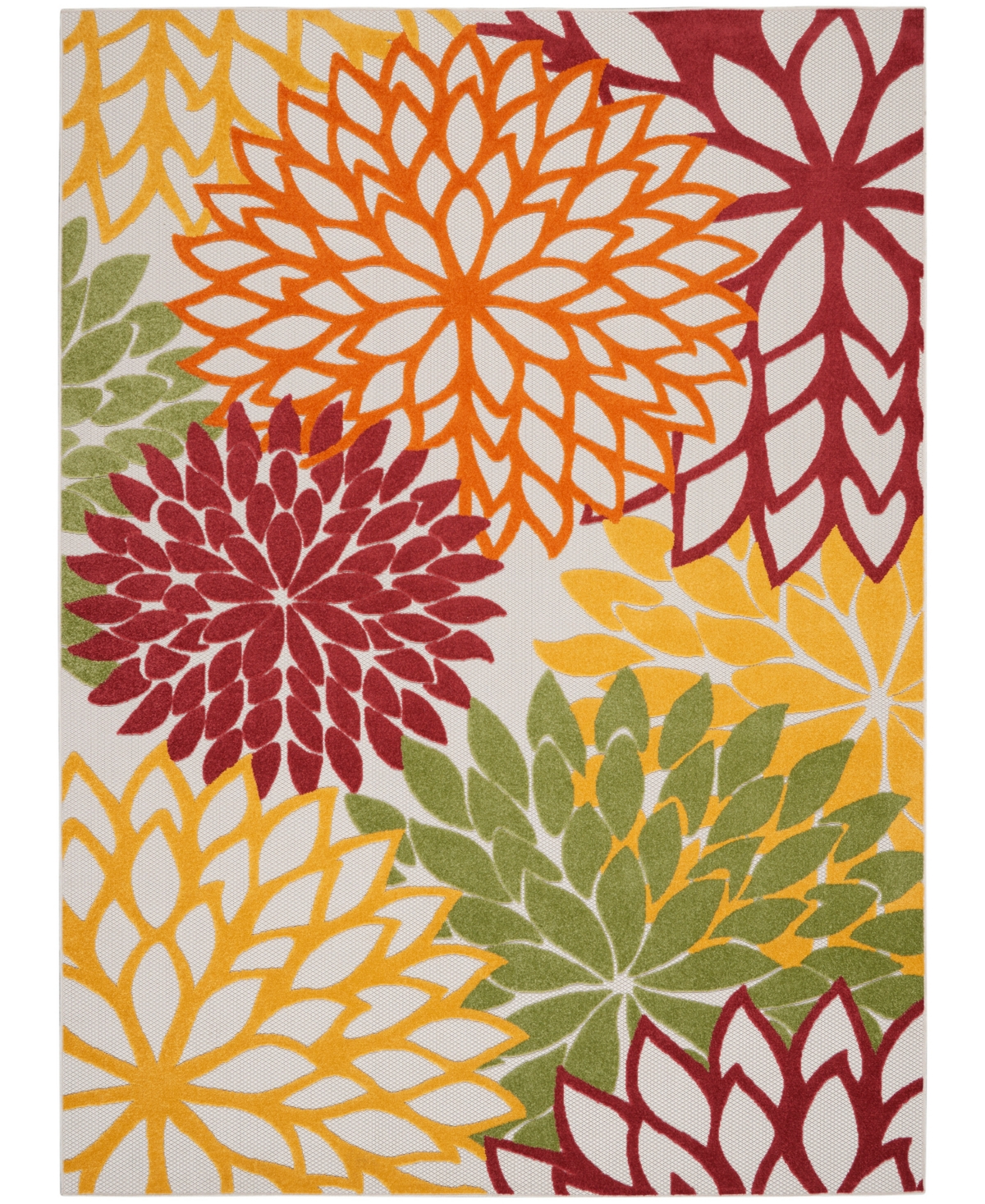 Nourison Home Aloha Alh05 7' X 10' Outdoor Area Rug In Red,multi