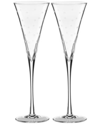 kate spade polka dot champagne flutes