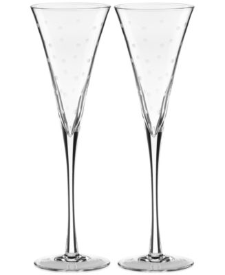 kate spade new york CLOSEOUT! Set of 2 Larabee Dot Toasting Flutes &  Reviews - Glassware & Drinkware - Dining - Macy's