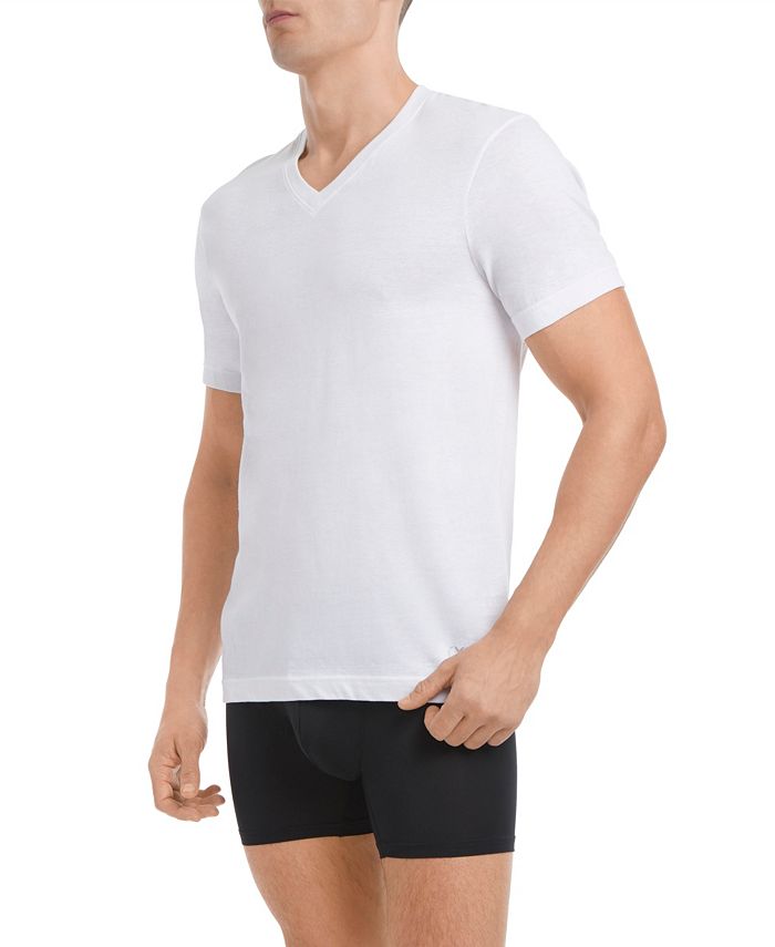 2(x)ist Men's Performance Cotton V- Neck Undershirt, Pack of 3 - Macy's