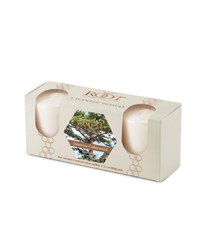 ROOT CANDLES Votive Japanese Cedar wood Fragrance Set, 3 Piece Macy's