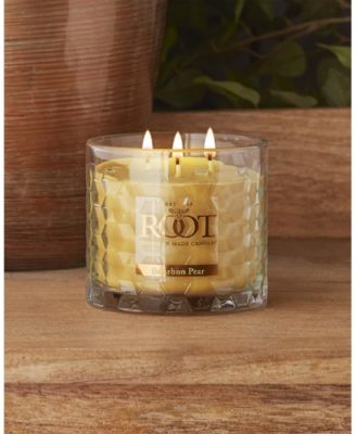 Bourbon Pear Fragrance Honeycomb Glass Jar Candle