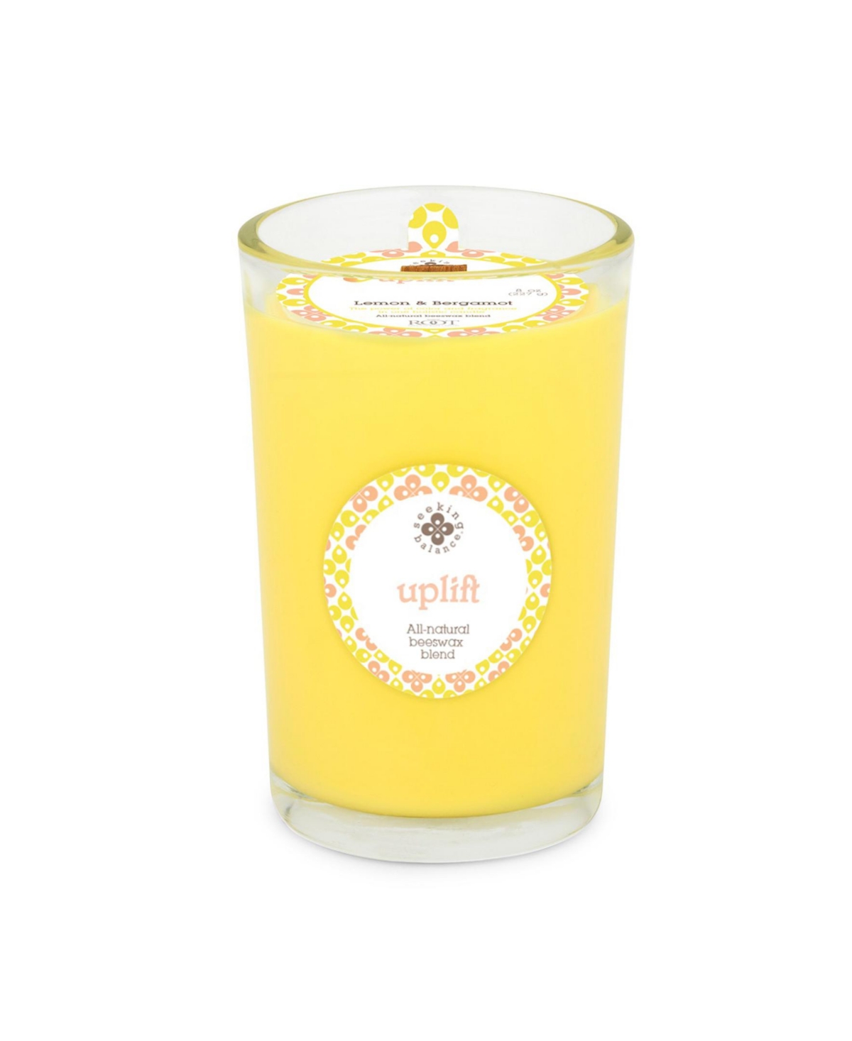 Seeking Balance Uplift Lemon Bergamot Spa Jar Candle, 8 oz - Yellow