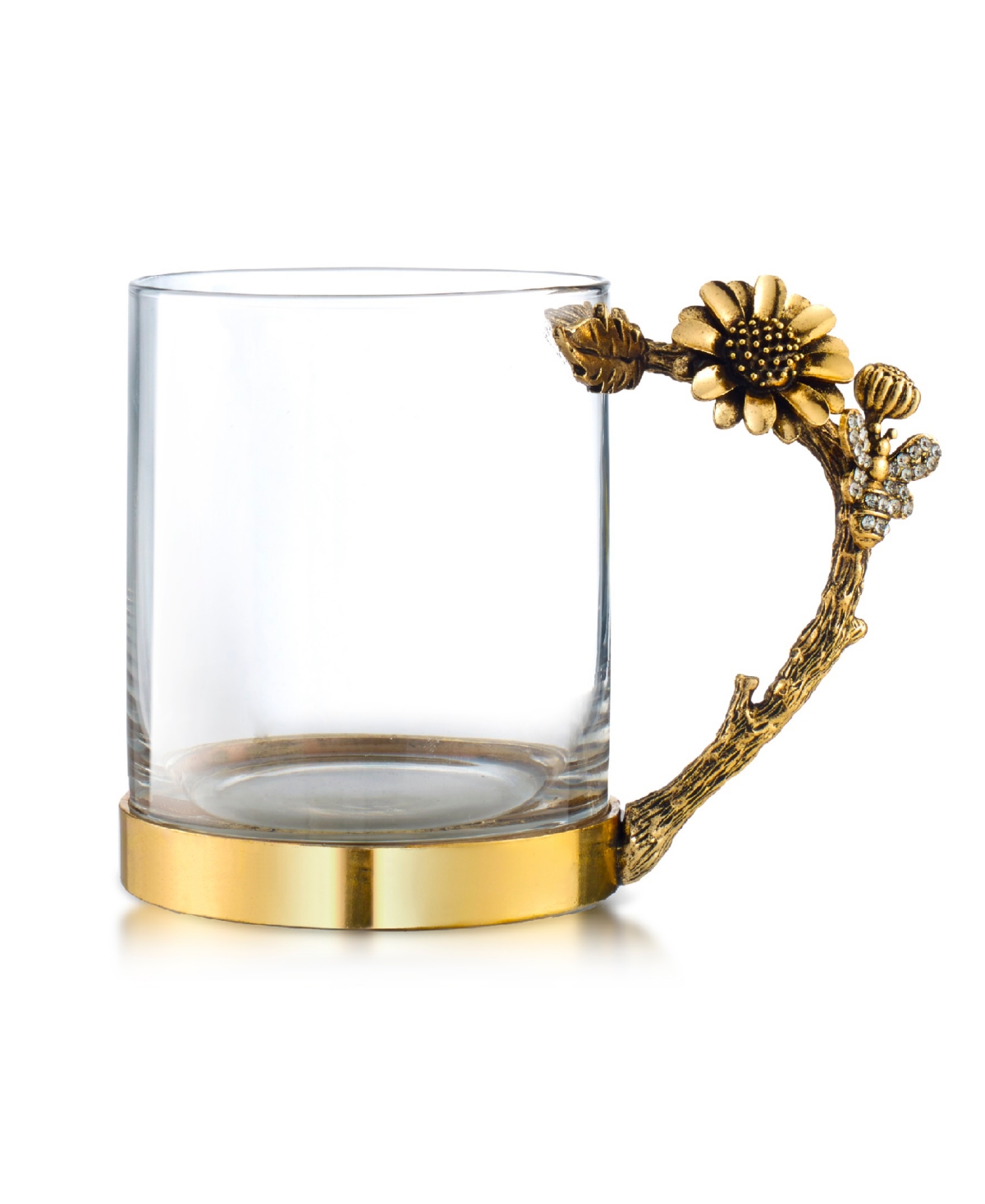 QUALIA GLASS ANTIQUE-LIKE MUGS, SET OF 2, 14 OZ 