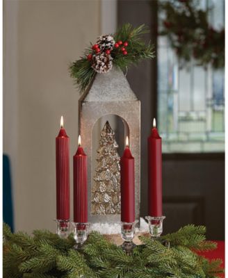 Grecian Collenette 7" Taper Candle Set, 4 Piece
