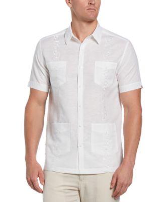 Cubavera - Men's Big & Tall Tonal Embroidery Guayabera Shirt