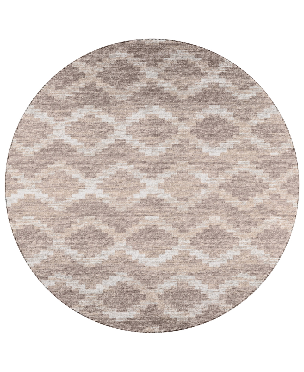 D Style Buttes BTS9 6' x 6' Round Area Rug - Taupe