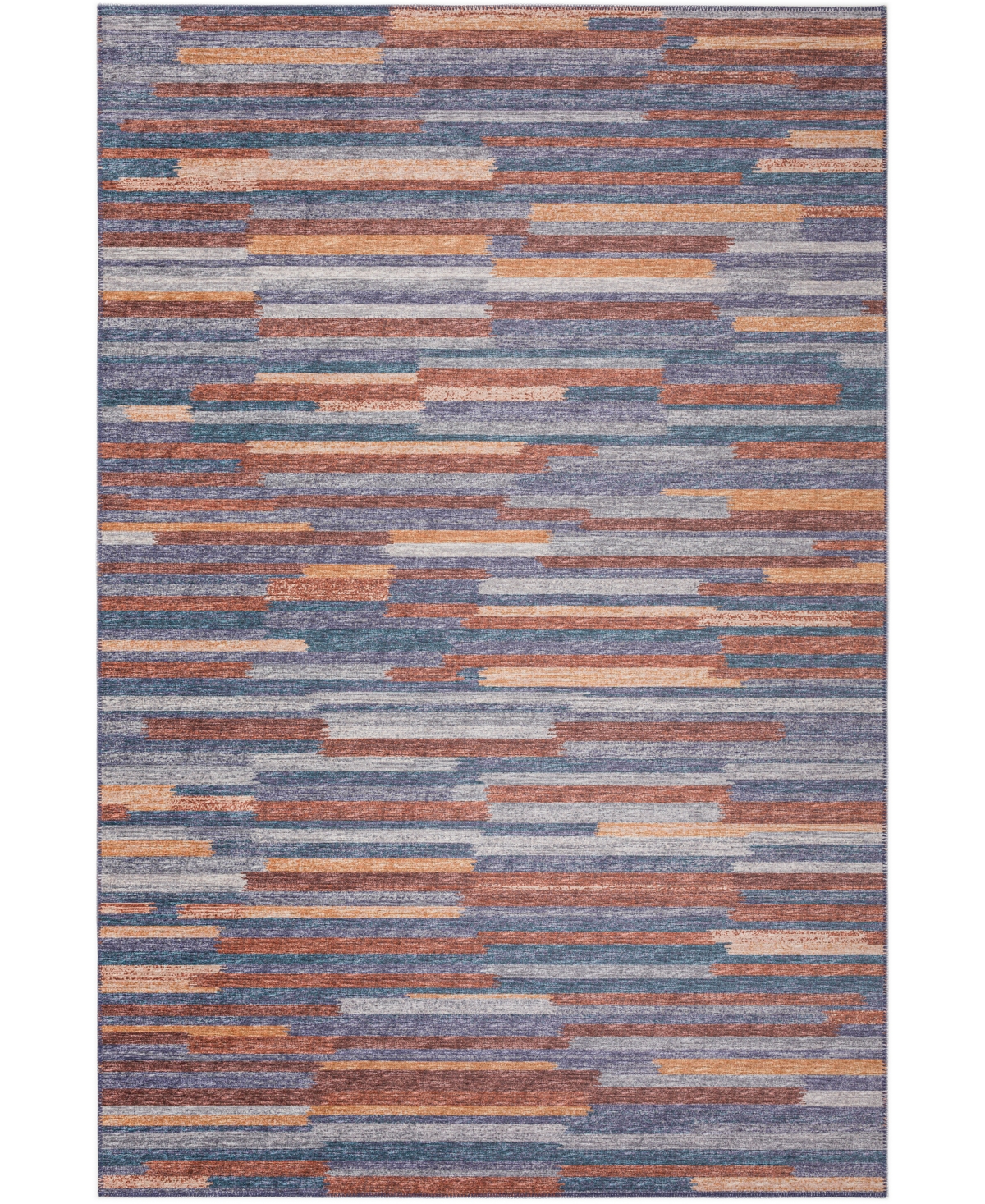 D Style Buttes BTS8 8' x 10' Area Rug - Denim