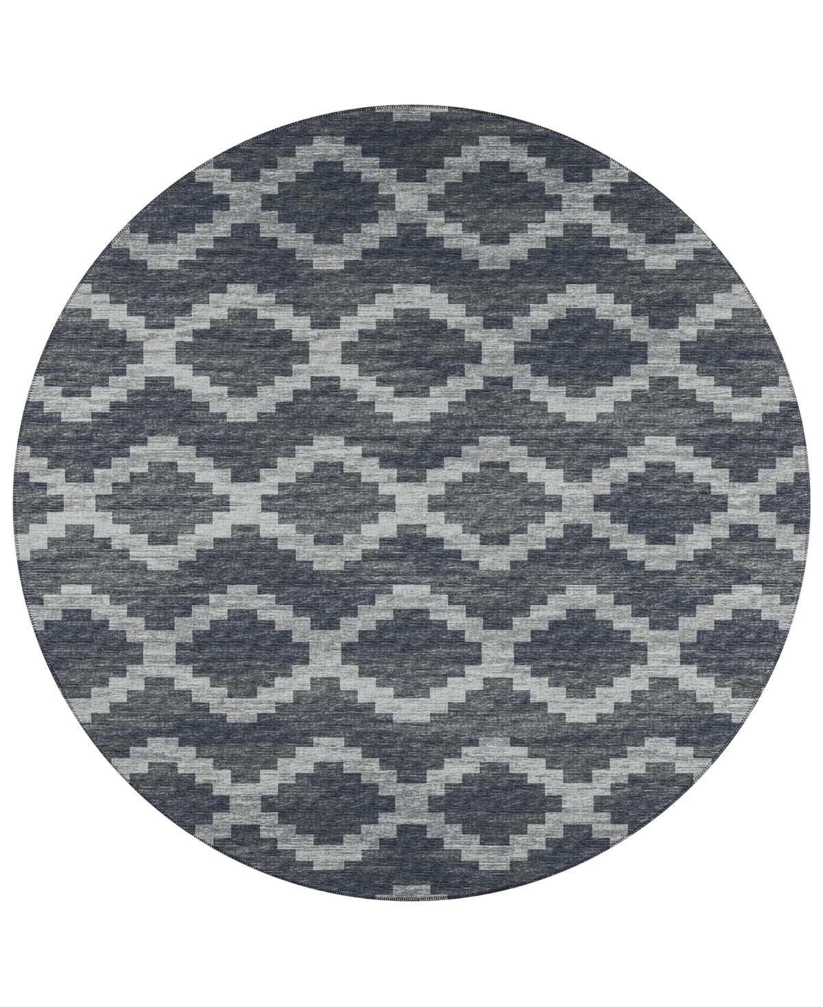 D Style Buttes BTS9 6' x 6' Round Area Rug - Midnight