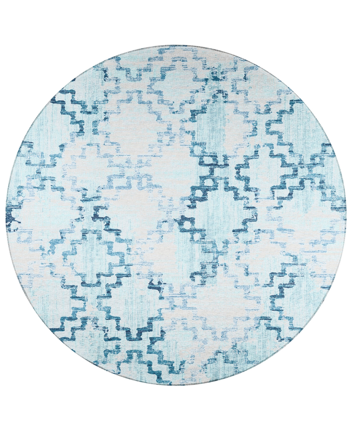 D Style Buttes BTS15 6' x 6' Round Area Rug - Mist