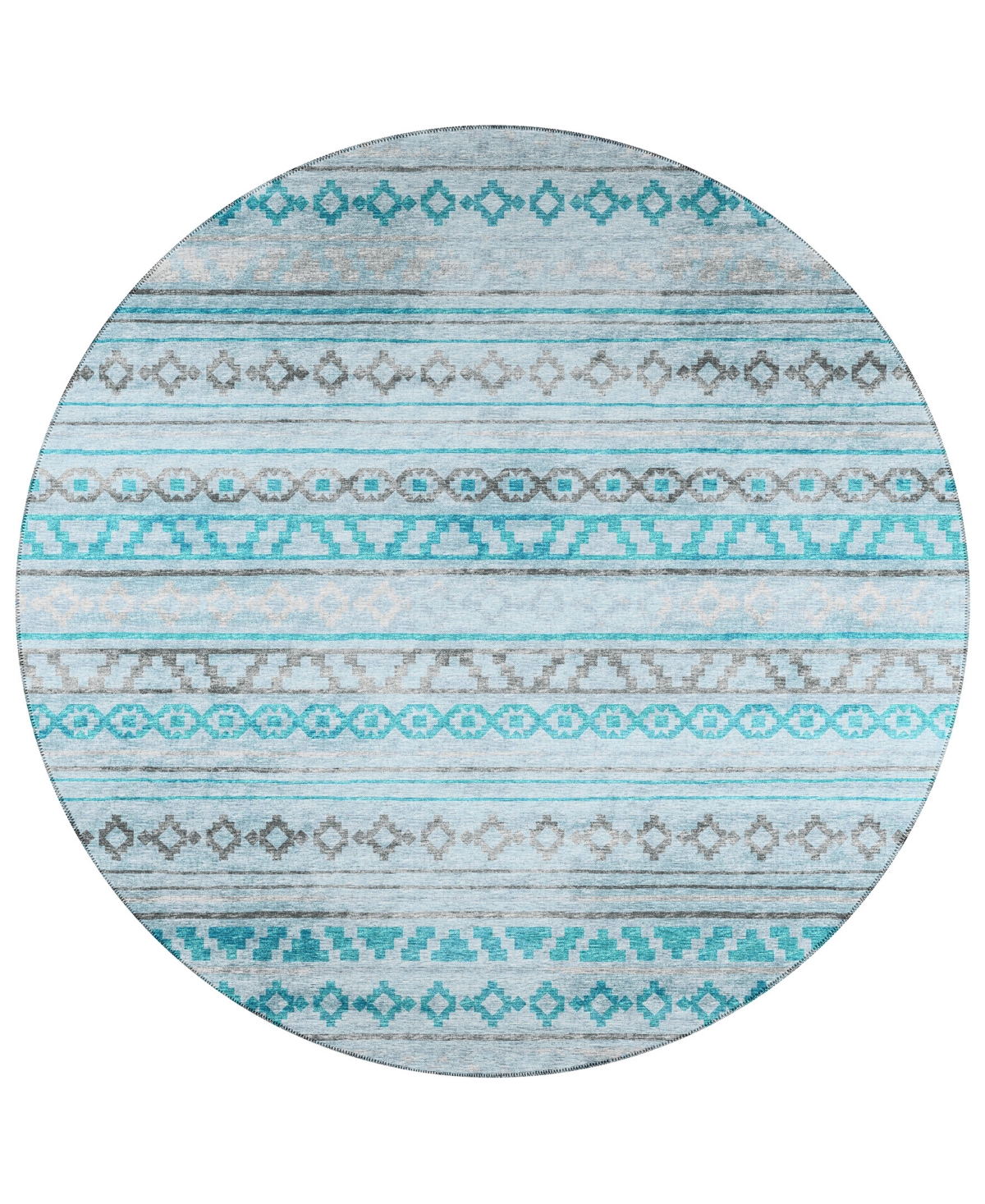 D Style Buttes BTS10 8' x 8' Round Area Rug - Mist