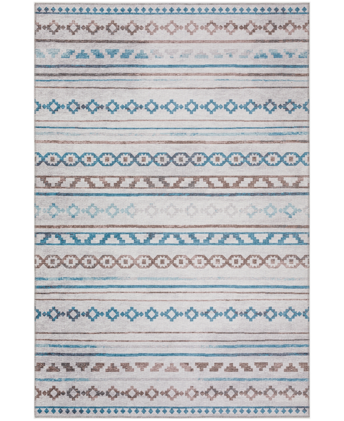 D Style Buttes BTS10 8' x 10' Area Rug - Gray