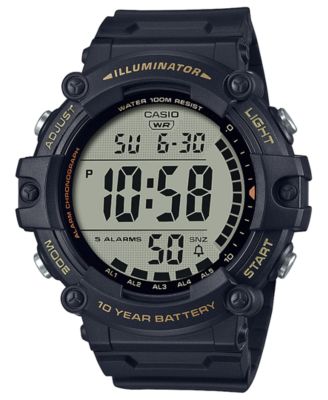Casio - Men's Digital Black Resin Strap Watch 51mm