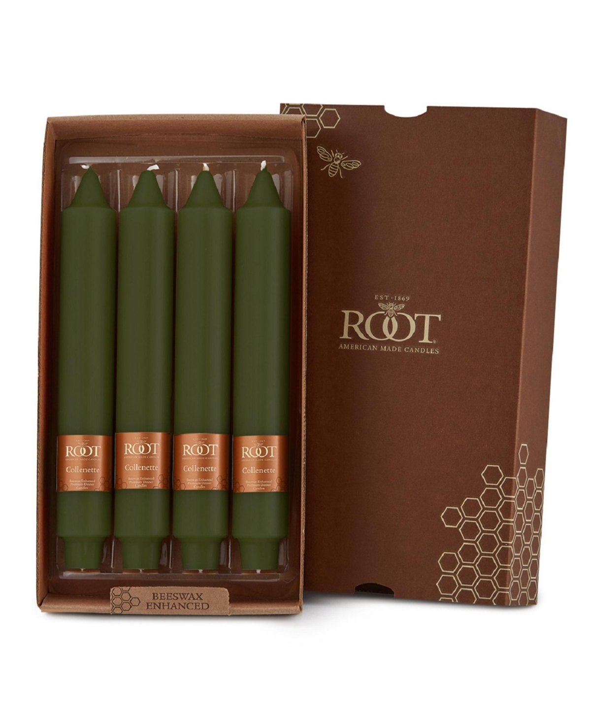 Smooth Collenette Taper Candle Set, 4 Piece