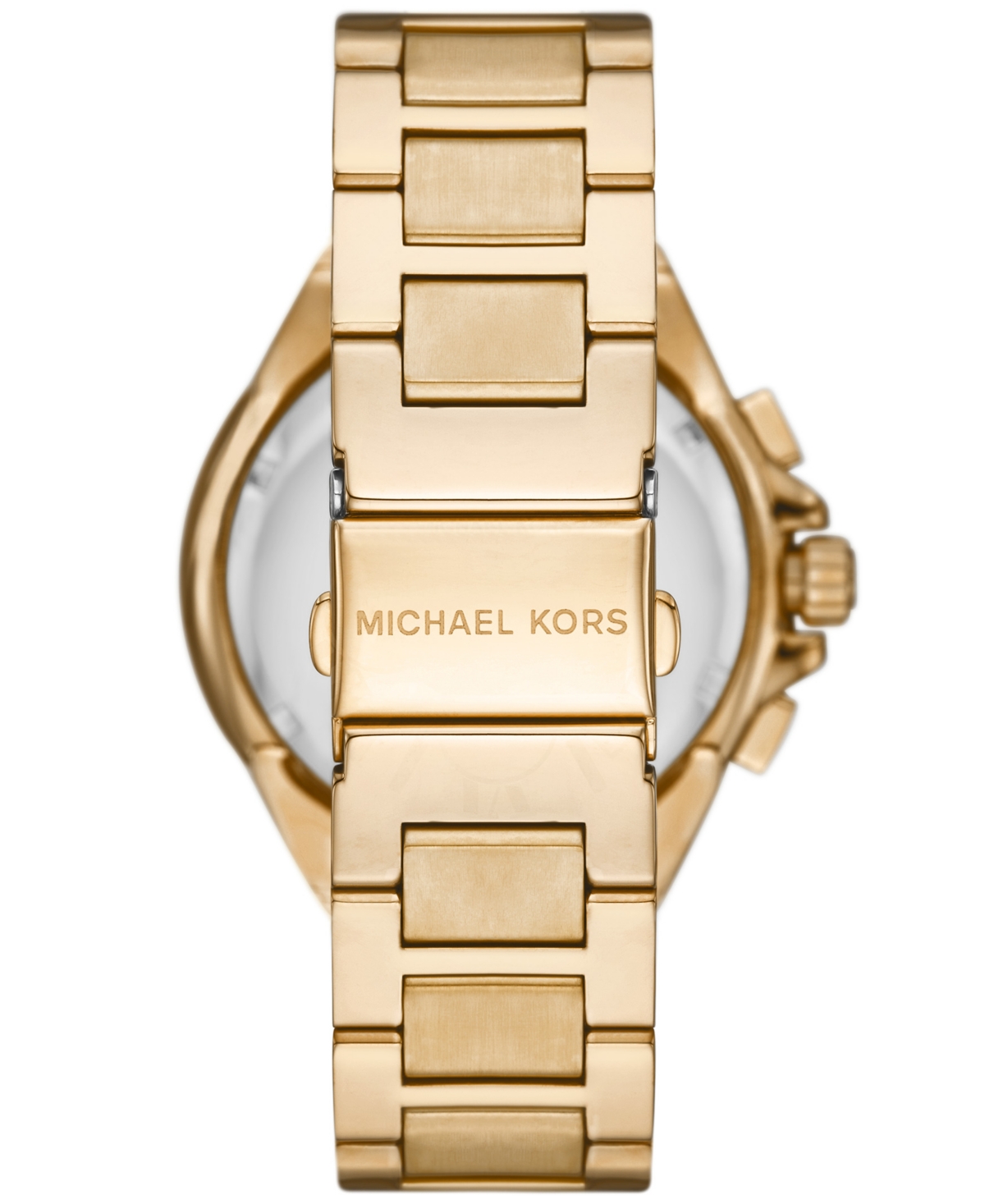 Shop Michael Kors Women's Camille Chronograph Gold-tone Stainless Steel Bracelet Watch 43mm