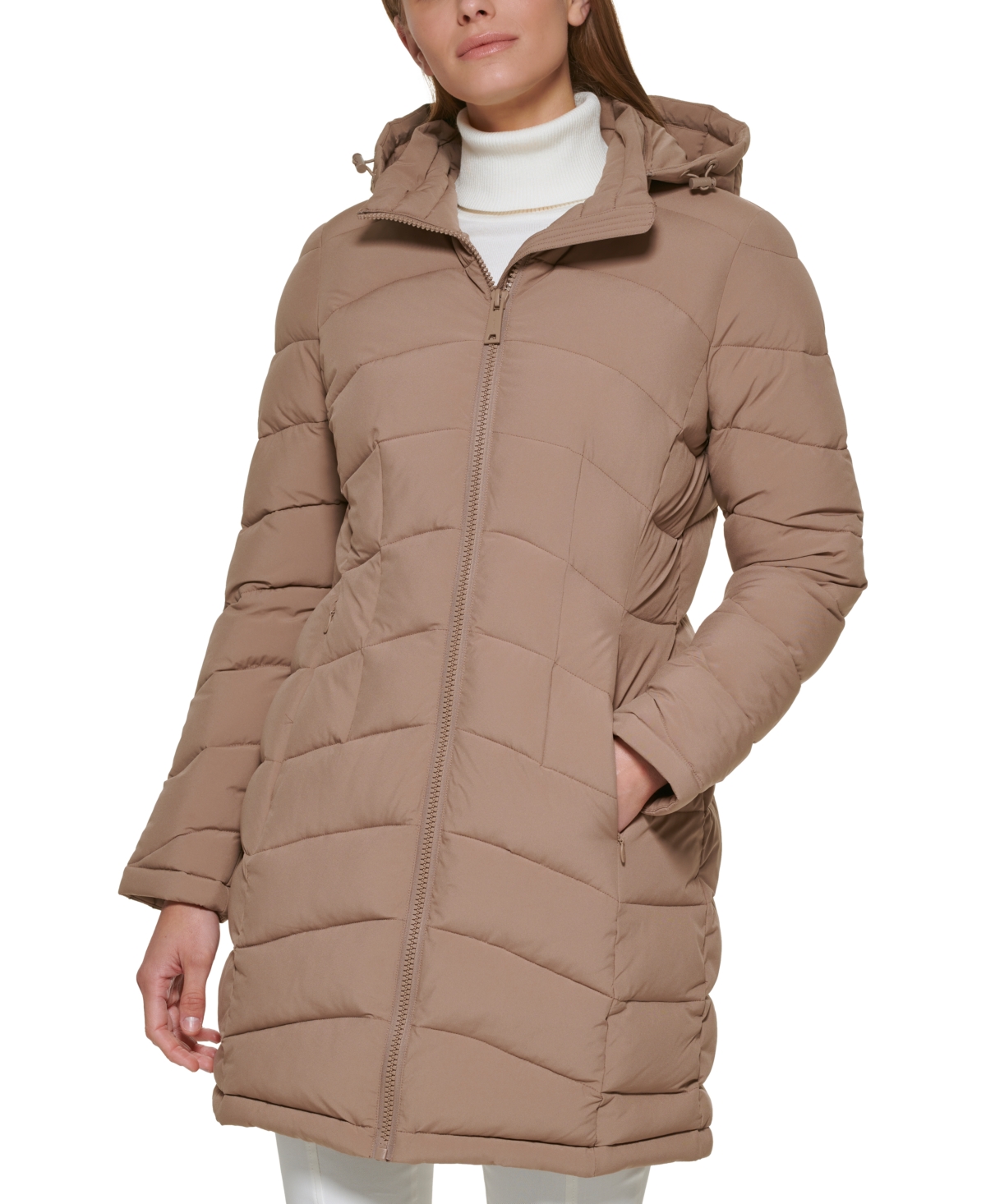 Calvin Klein Women's Hooded Packable Puffer Coat, Created for Macy's