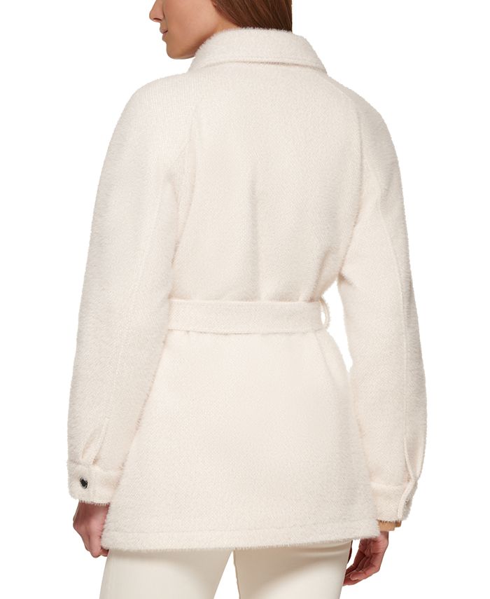 Calvin Klein Women's Belted Shirt Jacket, Created for Macy's & Reviews
