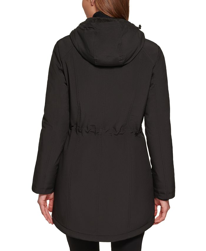 Calvin Klein Women's Hooded FauxFurLined Anorak Raincoat & Reviews