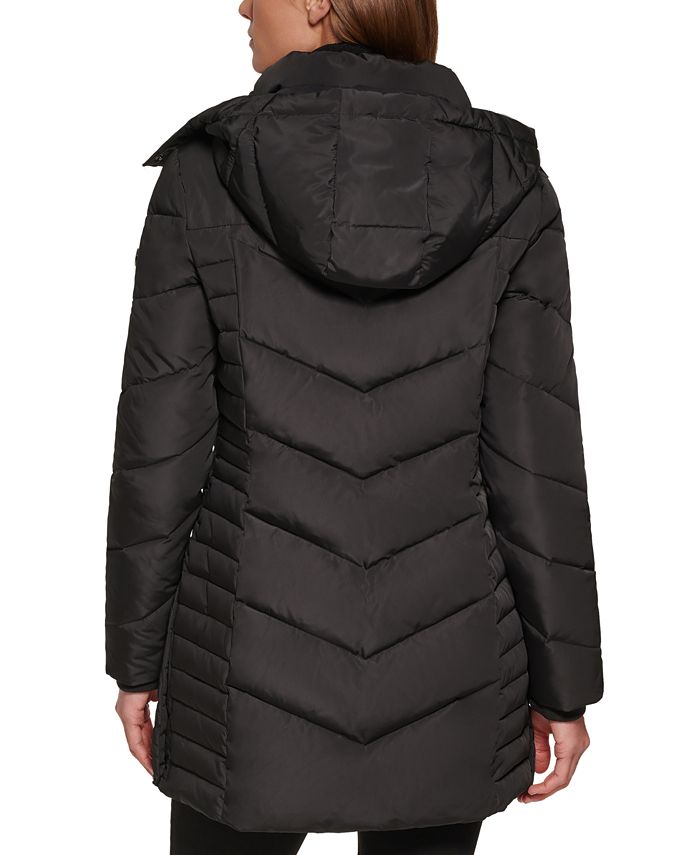 Calvin Klein Women's Hooded Puffer Coat & Reviews - Coats & Jackets ...