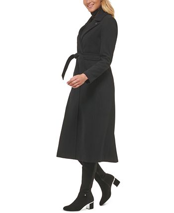 Calvin Klein Women's Belted Wrap Coat Black Size XL main image 1