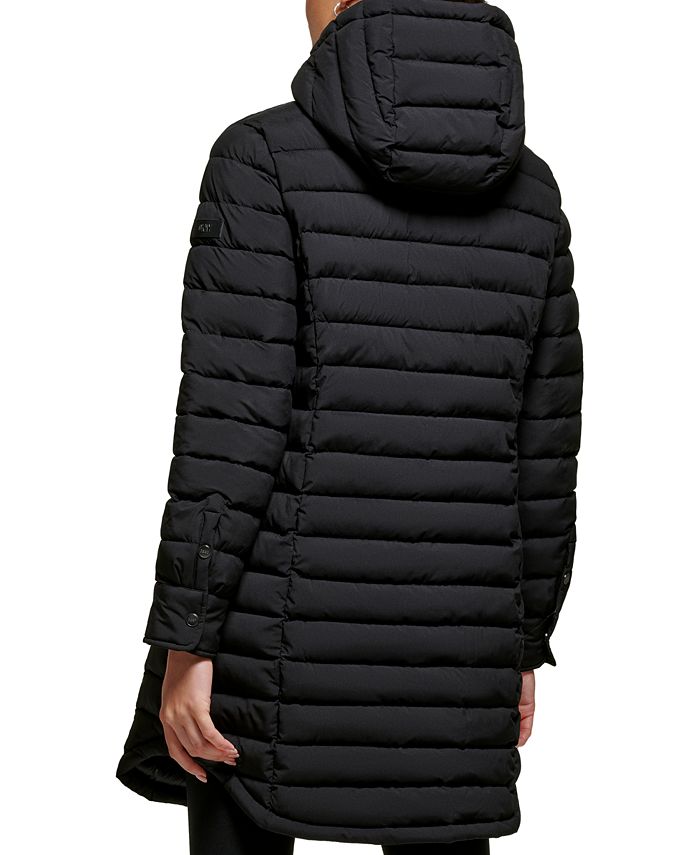 dkny hooded packable puffer coat
