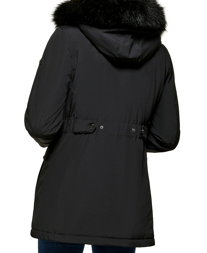 DKNY Women's FauxFurTrimmed Hooded Puffer Coat & Reviews Coats