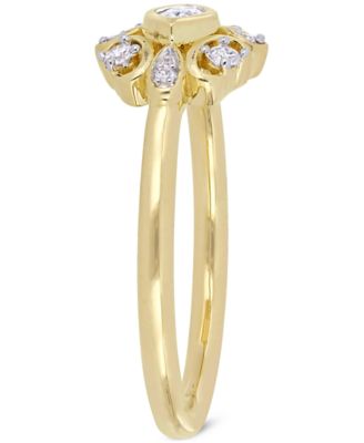 Diamond Marquise Cluster Engagement Ring (1/4 ct. t.w.) in 14k Gold